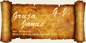 Gruja Janus vizit kartica